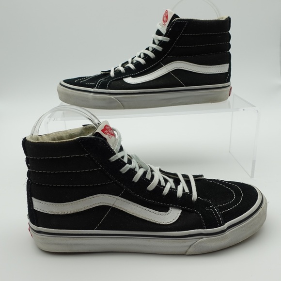 Vans Old Skool Sk8 Women Size 8.5 Shoes Black Skate Sneakers High Top Lace Up - Picture 2 of 9